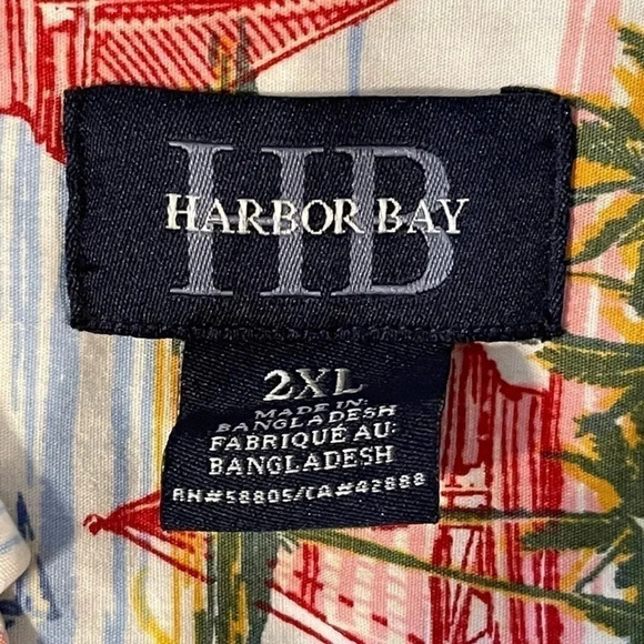 HARBOR Bay Mens button down Hawaiian shirt. 
Size: 2XL - Picture 4 of 9
